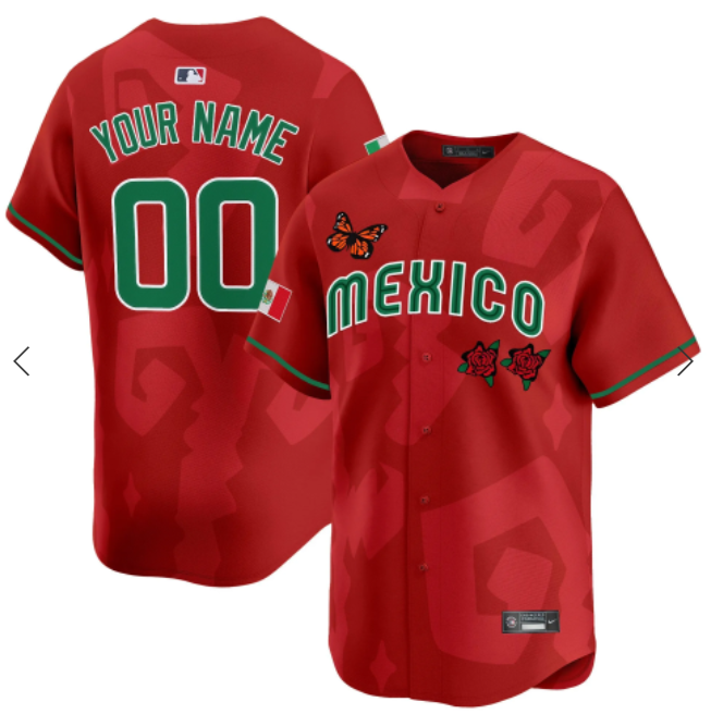 2025 Mexican Heritage x Sentrock  red Vapor Premier Limited Custom Jersey->customized mlb jersey->Custom Jersey